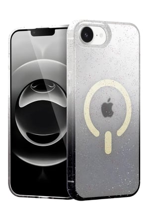 Newface Apple iPhone 16E Pummel Shiny Magsafe Kapak - Siyah