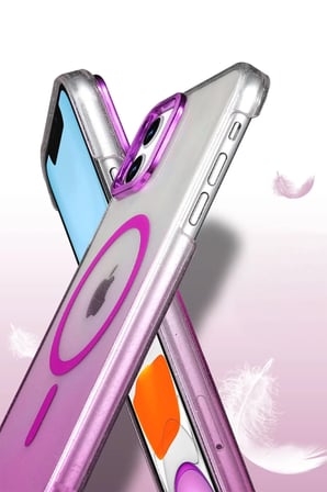 Newface Apple iPhone 12 Glossy Magsafe Kapak - Pembe