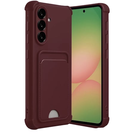 Newface Samsung Galaxy A36 Kılıf Kelvin Kartvizitli Silikon - Bordo