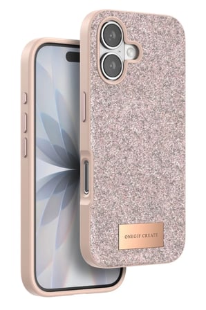 Onegif Apple iPhone 17 Bright Simli Kapak - Pembe