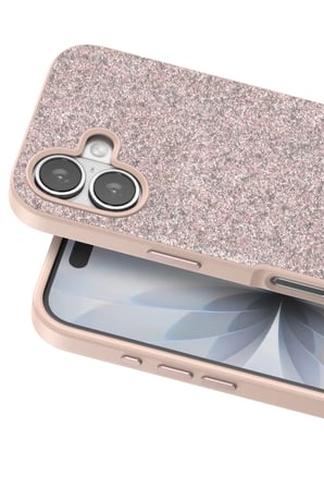 Onegif Apple iPhone 17 Bright Simli Kapak - Pembe