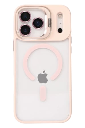 Joko Apple iPhone 17 Pro Remim Lensli Magsafe Standlı Kapak - Pembe