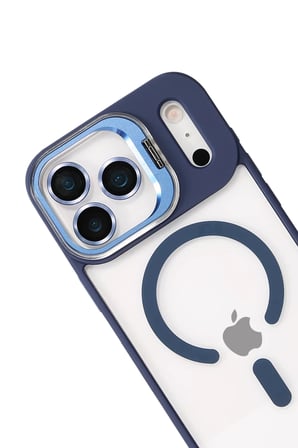 Joko Apple iPhone 17 Pro Max Remim Lensli Magsafe Standlı Kapak - Lacivert