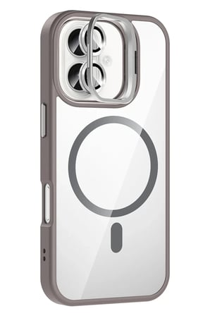 Joko Apple iPhone 16 Plus Remim Lensli Magsafe Standlı Kapak - Titan Gri