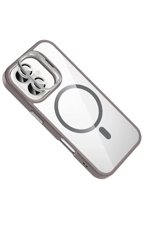 Joko Apple iPhone 16 Plus Remim Lensli Magsafe Standlı Kapak - Titan Gri