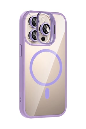 Joko Apple iPhone 14 Pro Max Remim Lensli Magsafe Standlı Kapak - Lila