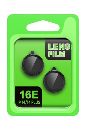 Newface Apple iPhone 16E Raze Metal Kamera Lens - Siyah
