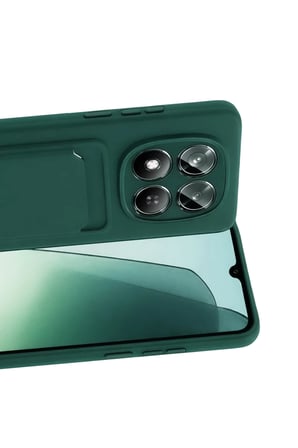 Newface Xiaomi Redmi Note 15 Pro 5G Kelvin Kartvizitli Silikon - Koyu Yeşil