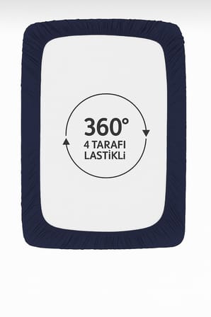%100 PAMUKLU TEK KİŞİLİK PREMİUM PENYE ÇARŞAF-Siyah