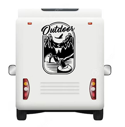 120 x 78 cm Outdoor Off Road Karavan Sticker. Off Road Çıkartmaları