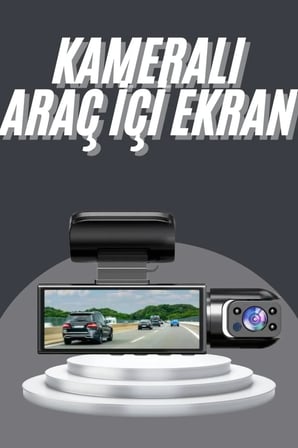 Sayarmarkt 1080P Geniş Açılı 170 Derece Araç İçi Kamera Sistemi 64 GB Hafıza Kartı Desteği G-Sensörlü