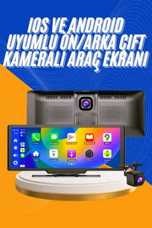 Sayarmarkt Araç İçi Multimedya Sistemi Kablosuz CarPlay Android Auto 10.26 İnç Çift Kamera Dokunmatik Ekran