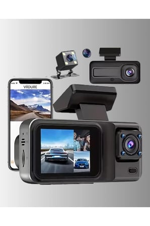 Sayarmarkt A98 Araç Kamerası Full HD 1080p Geniş Açı Wi-Fi Gece Görüşü 3'lü Set TYPE-C