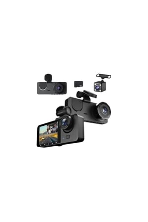 Sayarmarkt 3 Kameralı Araç İçi Kamera Seti 1080p Full HD Geniş Açı Gece Görüşlü
