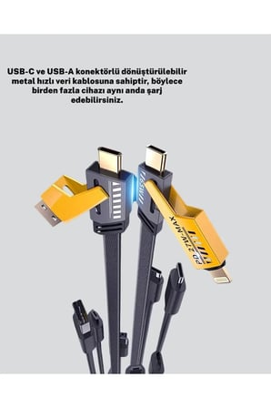 Type-C Hızlı Şarj Kablosu 120W Güç Destekli Dayanıklı Örgülü Tasarım