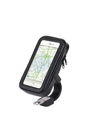 Sayarmarkt Motosiklet Telefon GPS Tutucu Siyah Su Geçirmez Gidon Montaj Standı