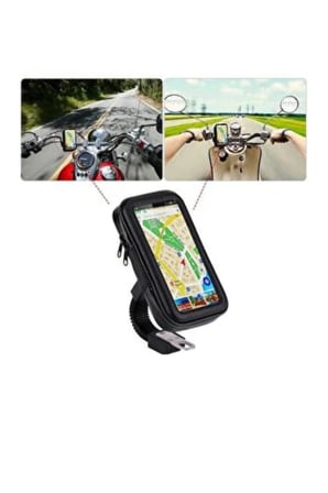 Sayarmarkt Motosiklet Telefon Ve Gps Tutucu Su Geçirmez Siyah 360 Derece Döner
