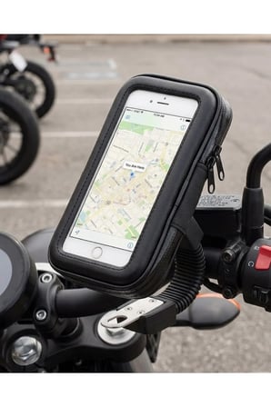 Sayarmarkt Su Geçirmez Motosiklet Telefon Tutucu Siyah Dokunmatik Ekranlı GPS Navigasyon Gidon Aparatı