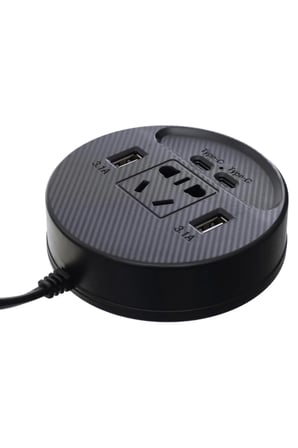 Sayarmarkt Elektrikli Araç Şarj Ekipmanları Siyah USB Power Inverter Çoklu Girişli