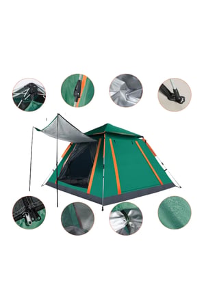 Büyük Boy Kamp Çadırı Güneşlikli 4 5 Kişilik Taşınabilir Outdoor Çadır