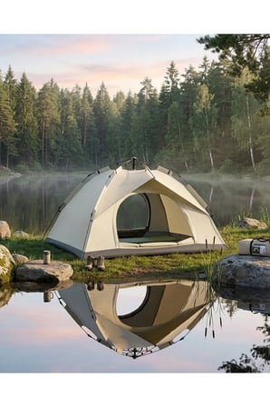 2 3 Kişilik Otomatik Kamp Çadırı Suya Dayanıklı Çift Astarlı Outdoor Çadır