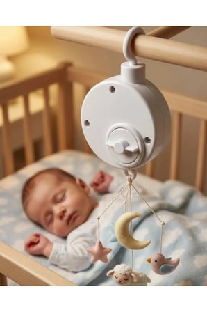 Sayarmarkt Bebek Kamerası ve Müzik Kutusu Seti 3.5" LCD Ekran Gece Görüşlü Kablosuz Wifi Çift Yönlü Ses 200m Menzil