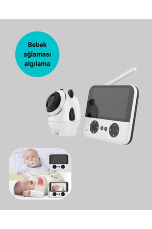 Sayarmarkt Bebek İzleme Sistemi Kablosuz 720P Görüntü Kablolu - Kablosuz 200m Mesafeli Wifi