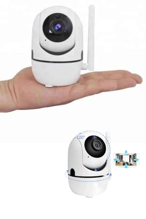Sayarmarkt Kablosuz Wifi Güvenlik Kamerası Full HD Beyaz 200m Hareket Sensörlü Gece Görüşlü 2.4 GHz