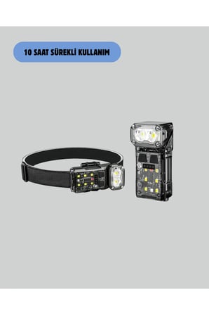 3 Fonksiyonlu LED Far El Feneri ve Çalışma Lambası Uzun Ömürlü