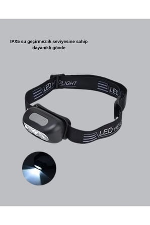Sayarmarkt Şarjlı LED Kafa Lambası Ultra Parlak 4 Işık Modu IPX5 Su Geçirmez