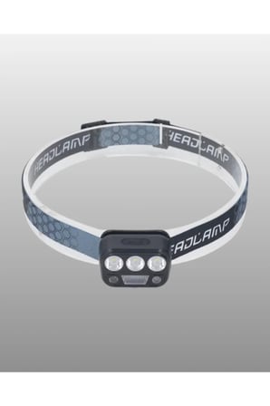 Sayarmarkt Kafa Lambası USB Şarjlı 300 Lümen Sensörlü Kırmızı SOS Ayarlanabilir Kafa Bandı