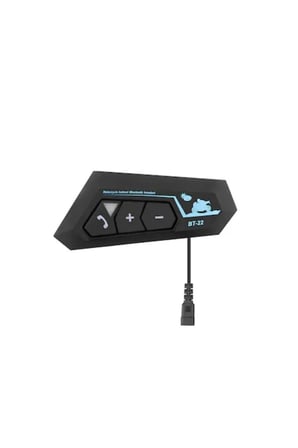 Sayarmarkt Motorsiklet Intercom Siyah Su Geçirmez Bluetooth Kulaklık 1000mAh Batarya