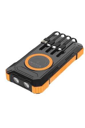 20000 mAh Güneş Enerjili Powerbank Kablosuz Şarj ve Hızlı Şarj Destekli