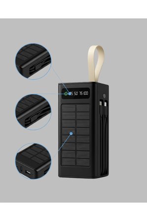 Taşınabilir Güneş Panelli Powerbank Çoklu Cihaz Şarj Destekli