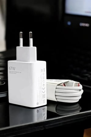 Sayarmarkt 67W Turbo Hızlı Şarj Aleti Type-C Kablo Beyaz
