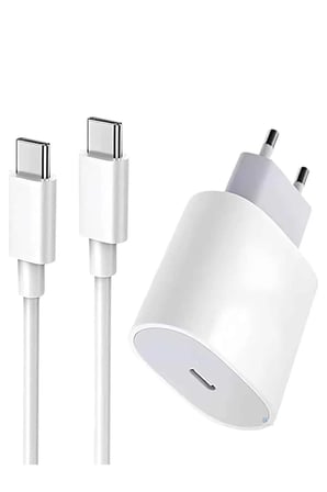 Sayarmarkt Lightning - Type-C 20W Beyaz Akım Korumalı Şarj Cihazı