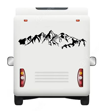 220 x 60 cm Dağ Manzarası Karavan Sticker