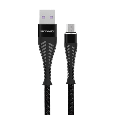 Konfulon S61 Micro USB Kablo 1.2M 2.1A - Siyah