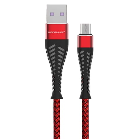 Konfulon S61 Micro USB Kablo 1.2M 2.1A - Kırmızı