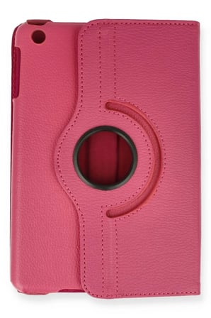 Newface Apple iPad Mini 1 Kılıf 360 Tablet Deri Kılıf - Pembe