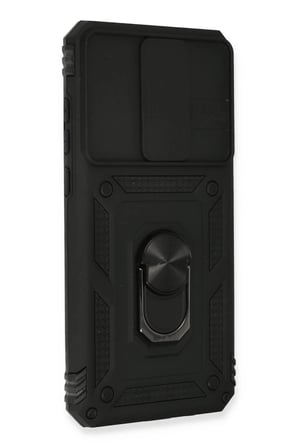 Newface Xiaomi Redmi Note 8 Pro Kılıf Pars Lens Yüzüklü Silikon - Siyah