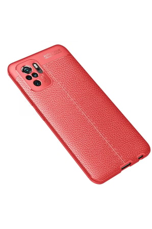Newface Xiaomi Redmi Note 10 Kılıf Auto Focus Kapak - Kırmızı