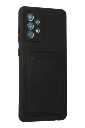 Newface Samsung Galaxy A72 Kılıf Kelvin Kartvizitli Silikon - Siyah