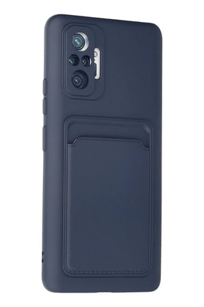 Newface Xiaomi Redmi Note 10 Pro Kılıf Kelvin Kartvizitli Silikon - Lacivert