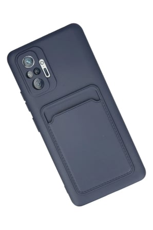Newface Xiaomi Redmi Note 10 Pro Kılıf Kelvin Kartvizitli Silikon - Lacivert