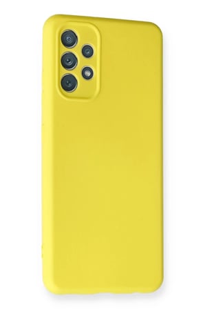Newface Samsung Galaxy A32 Kılıf Nano içi Kadife Silikon - Sarı