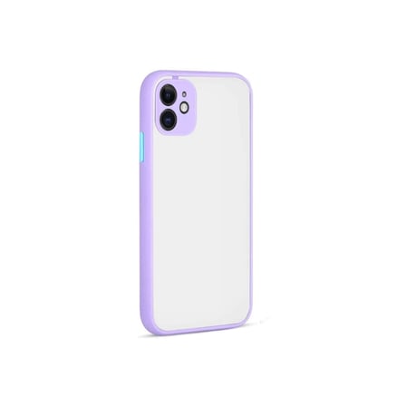 Newface Apple iPhone 12 Kılıf Montreal Silikon Kapak - Mor