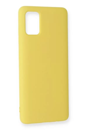 Newface Samsung Galaxy A51 Kılıf Nano içi Kadife Silikon - Sarı