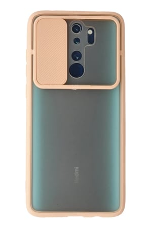 Newface Xiaomi Redmi Note 8 Pro Kılıf Palm Buzlu Kamera Sürgülü Silikon - Pembe