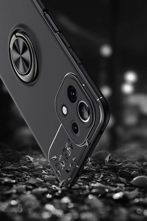 Newface Xiaomi Mİ 11 Lite Kılıf Range Yüzüklü Silikon - Kırmızı